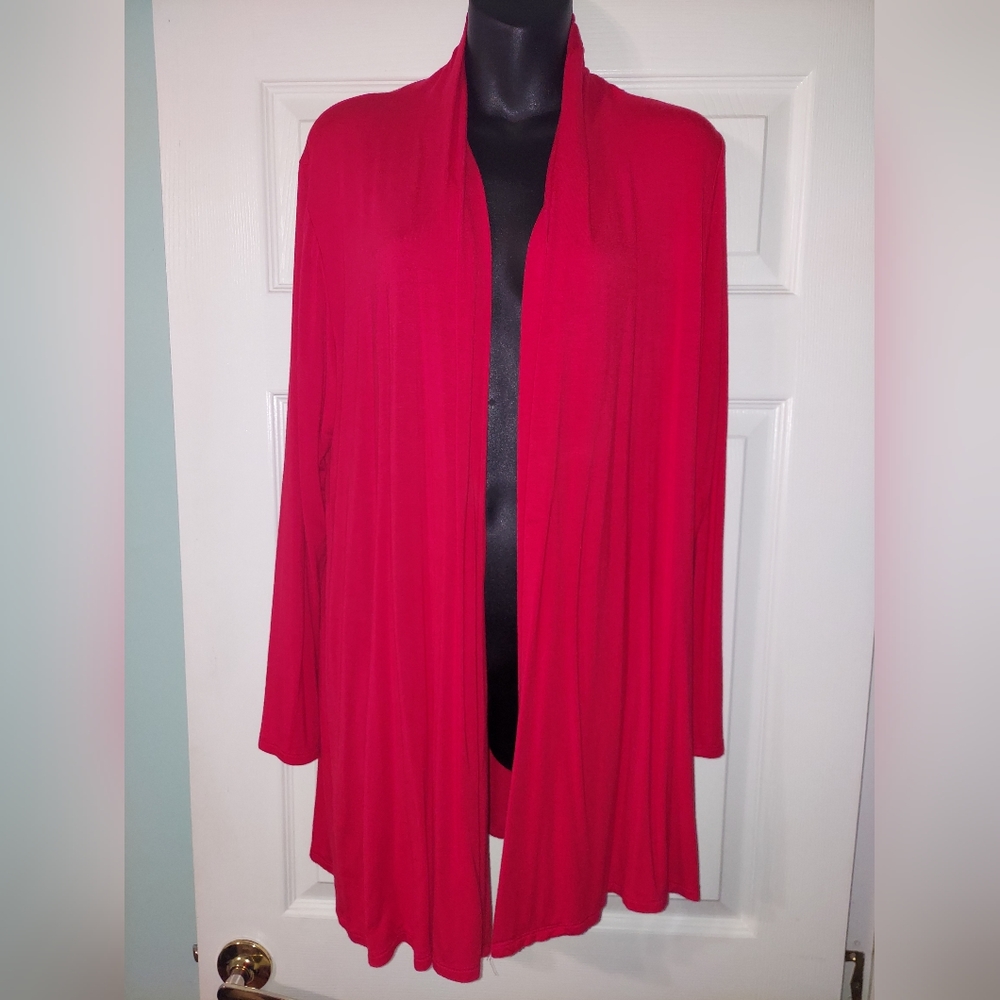 Womens red cardigan XL
